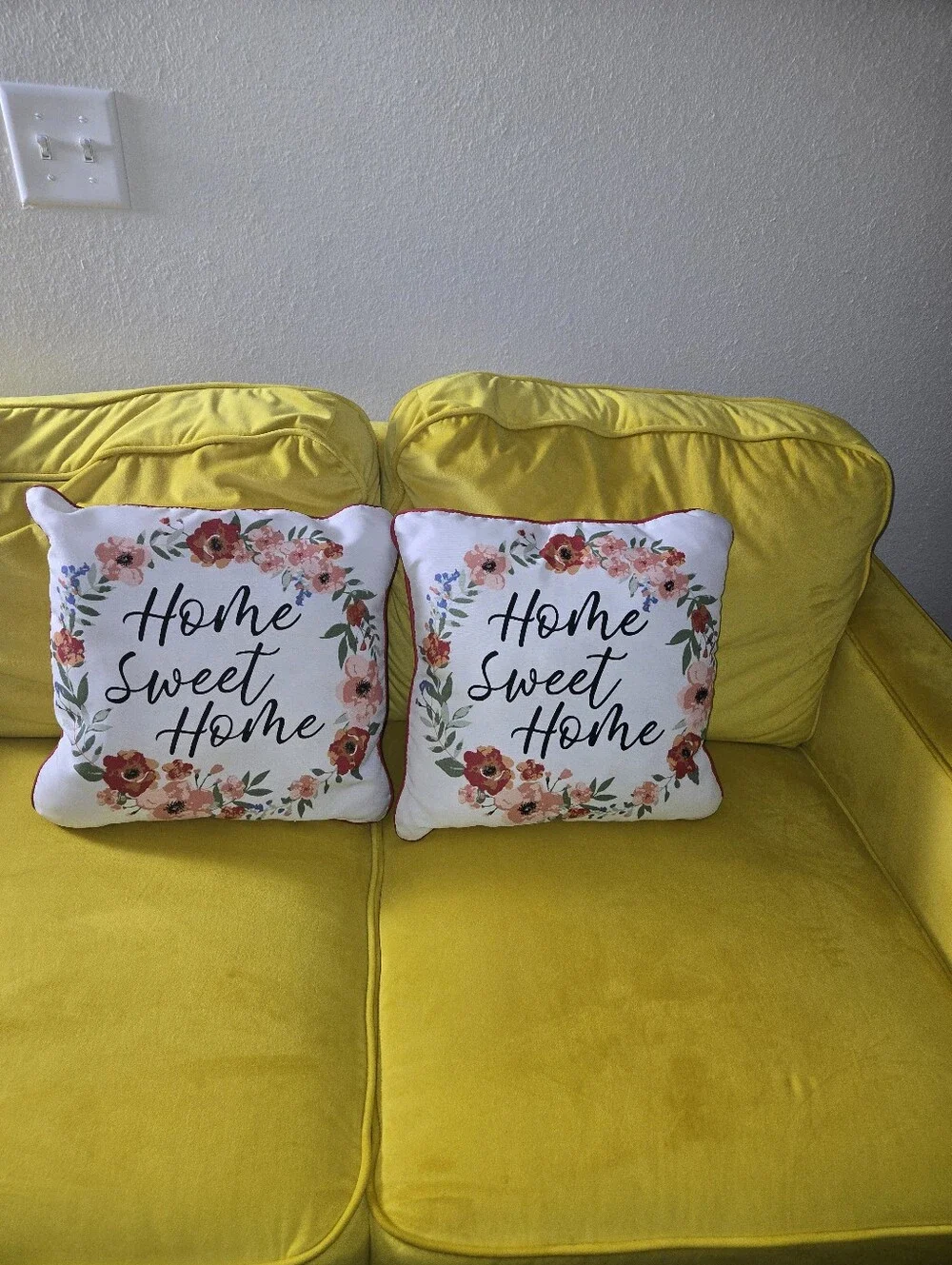 Home Sweet Home Floral Outdoor Pillows Set Of 4